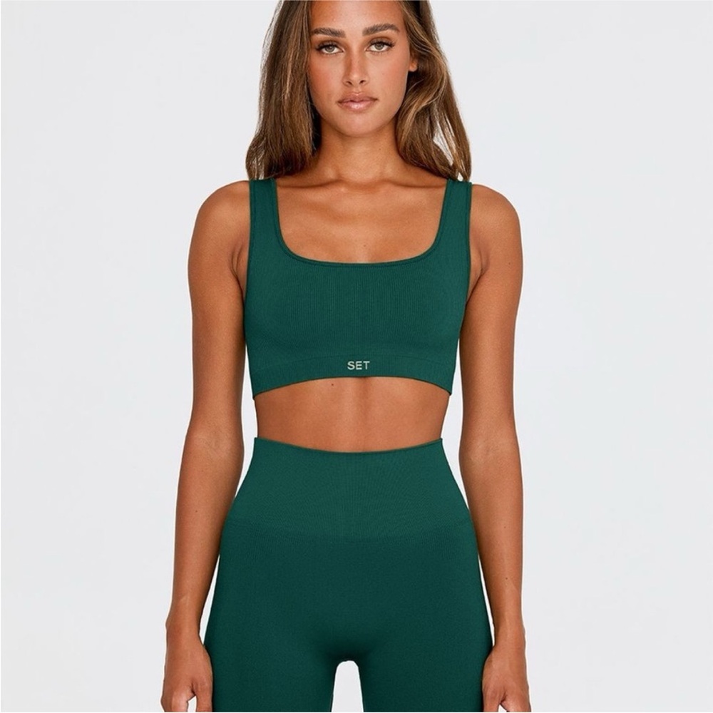 Set Active | SCULPTFLEX Box Cut Sports Bra in Mojito | Size Medium